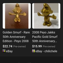 2008 Limited Edition Golden Smurf( Very Rare!)