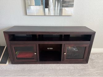 64” Solid Wood TV Stand / Media Console – Dark Espresso