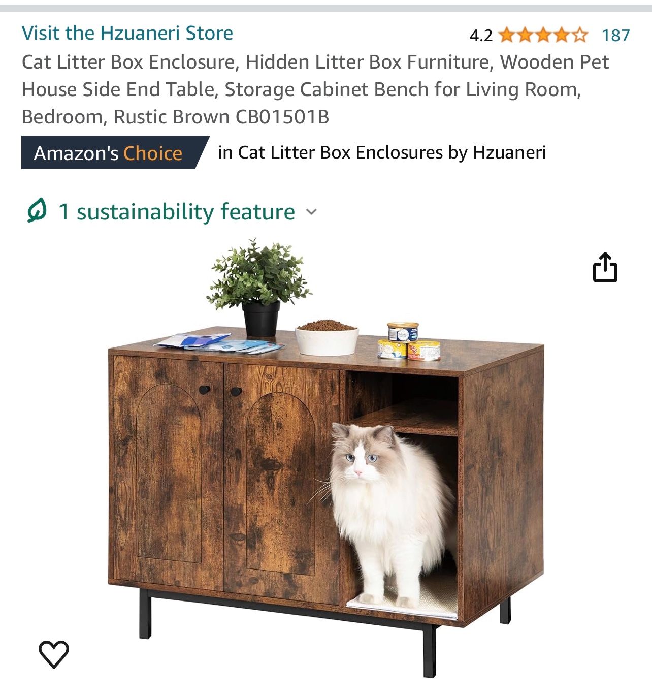 Cat Litter Enclosure + Litter Box