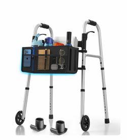 Folding Walker with Wheels and Storage Bag
