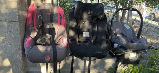 3 Car Seats & high chair
