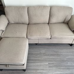 3 Seater couch With Ottoman 