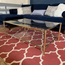 Golden Glass Coffee Table