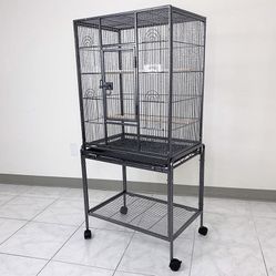 (New in box) $95 Large 53” Bird Cage for Parakeet Parrot Cockatiel Canary Finch Lovebird, Size 24x17x53” 