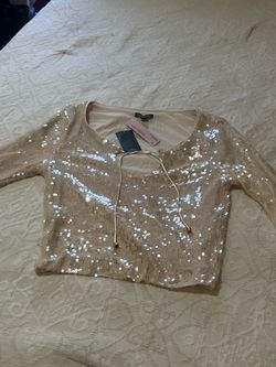 Beautiful Long sleeves sequins  blouse