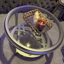 Sliver Glass Coffee Table 