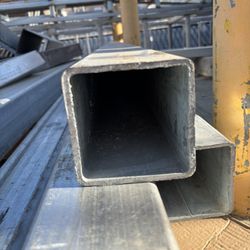 Galvanized Tubing 4'' x 4'' x 20ft 8gauge