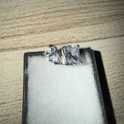 Pear And Square Shaped Moissanite Ring (adjustable)