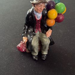 vintage Royal Doulton Balloons Man Figure The Old Man 6.5"h