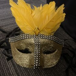 Gold Glittered Masquerade Masks