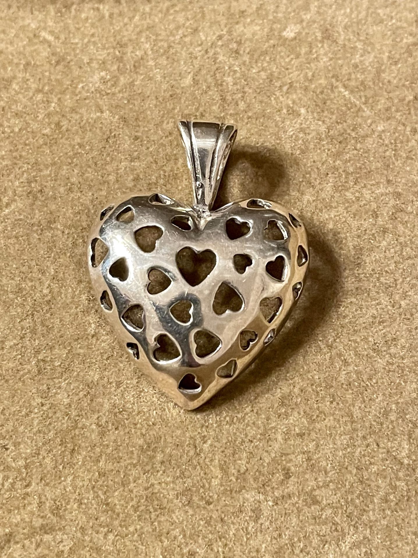 925 Sterling Silver Heart Pendant 