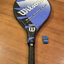 Wilson Oversize Series 6000 Light Alloy Tennis Racket 4 3/8 Grip, Comes With A Cover & Extra Grip