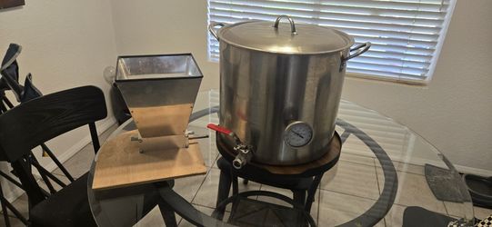 5 Gallon Stainless Steel Brewing Pot And Grain Mill