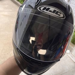Black Motorcycle Helmet 