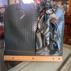 Arcadia Patent Leather Satchel Crossbody Bag Purse 