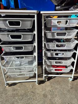 2 metal mesh 6 drawer 29 inches tall