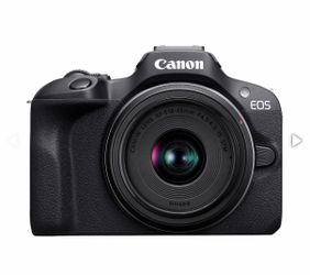 Canon EOS R100 Mirrorless Camera with 18-45mm Lens, Black