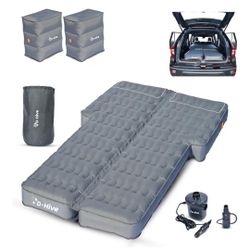 D-Hive SHORTENED LENGTH - Unbeatable Durability SUV Air Mattress for Car Camping, Durable Extra Thick 300D Oxford Fabric, Quick Easy Set-Up w/Electric