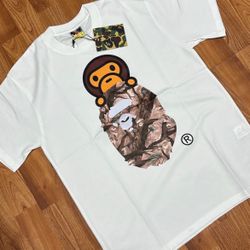 WHITE CAMO BABY MILO BAPE TEE