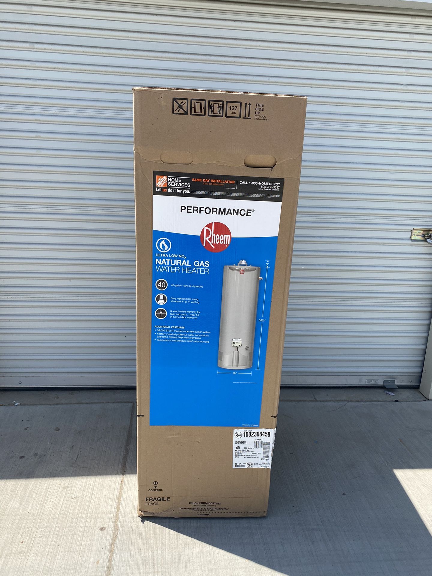 40 gallon water heater