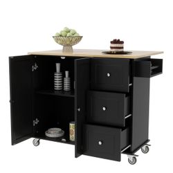 Kitchen Table- Drop leaf With Cabinets. 