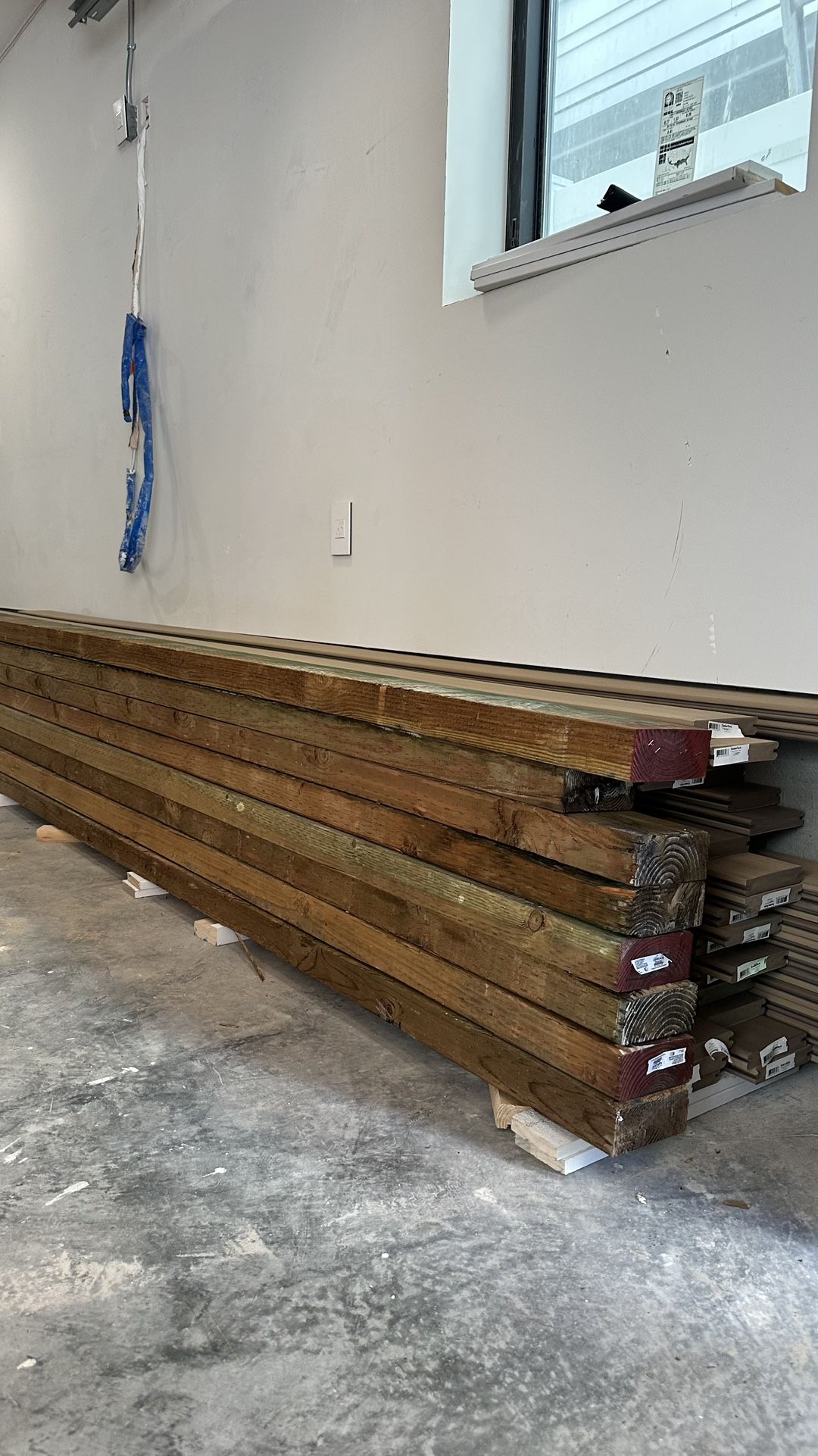 Pressure Treated Wood 2 1/2”x 5 1/2” X12’f