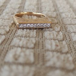 925 Sterling Silver Ring Gold Plated