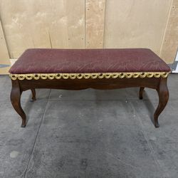 Vintage Mahogany Wood Duet Piano Stool