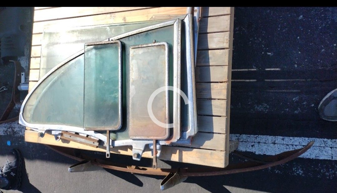 Chevy Tri Five Hardtop Or Convertible Side Window Frames With Green Glass 