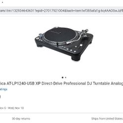 Audio-technica Direct Drive Pro Turntable