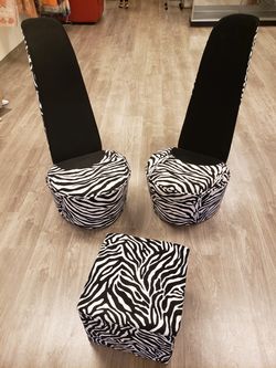 Shoe sofa set zebra with center table