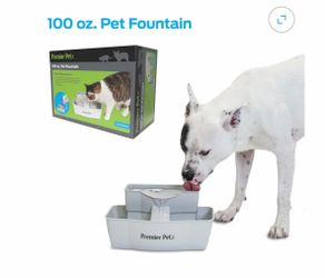 Premier Pet 100 oz. Pet Fountain - Automatic Water Fountain for Dogs and Cats