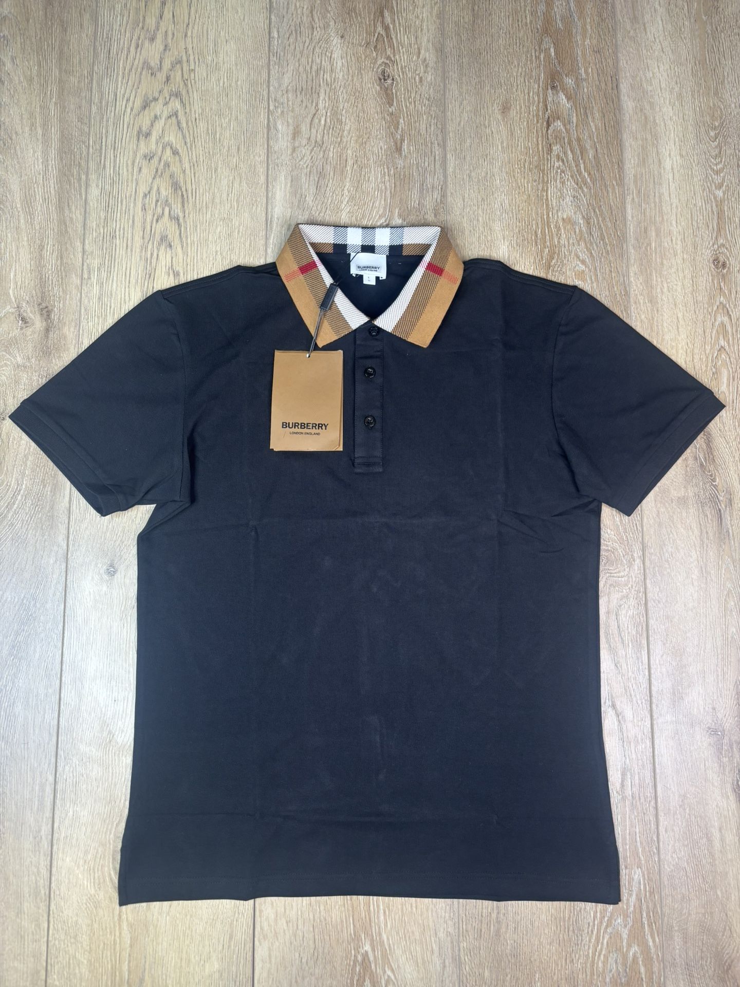Black Burberry polo shirt