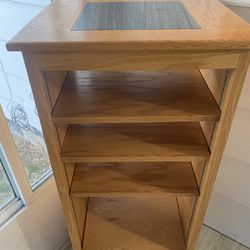 Solid Oak Standing Shelf 