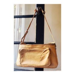 VTG Tan Leather Utility Bag 