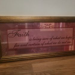 Faith - 22 1/4" x 10.5" Framed Print Picture Wall Decor
