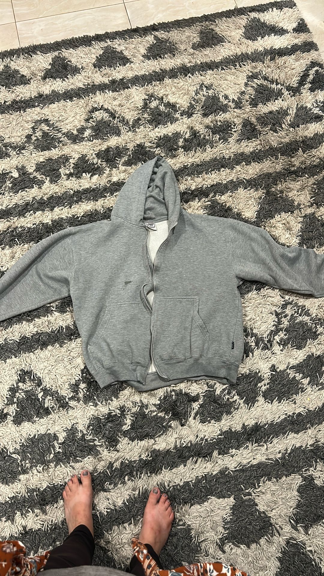 Pro Club Grey Hoodie, Size L