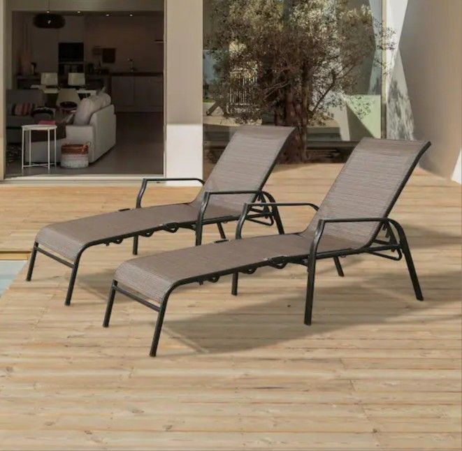 BRAND NEW
ULAX FURNITURE
2-Piece Folding Steel Mesh Sling Outdoor Chaise Lounge
