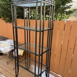 Metal & Glass 5-Tier Shelf