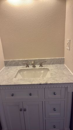 35”vanity with marble top new .