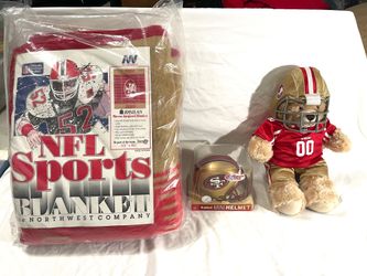 Collection of San Francisco 49ers sports collectibles