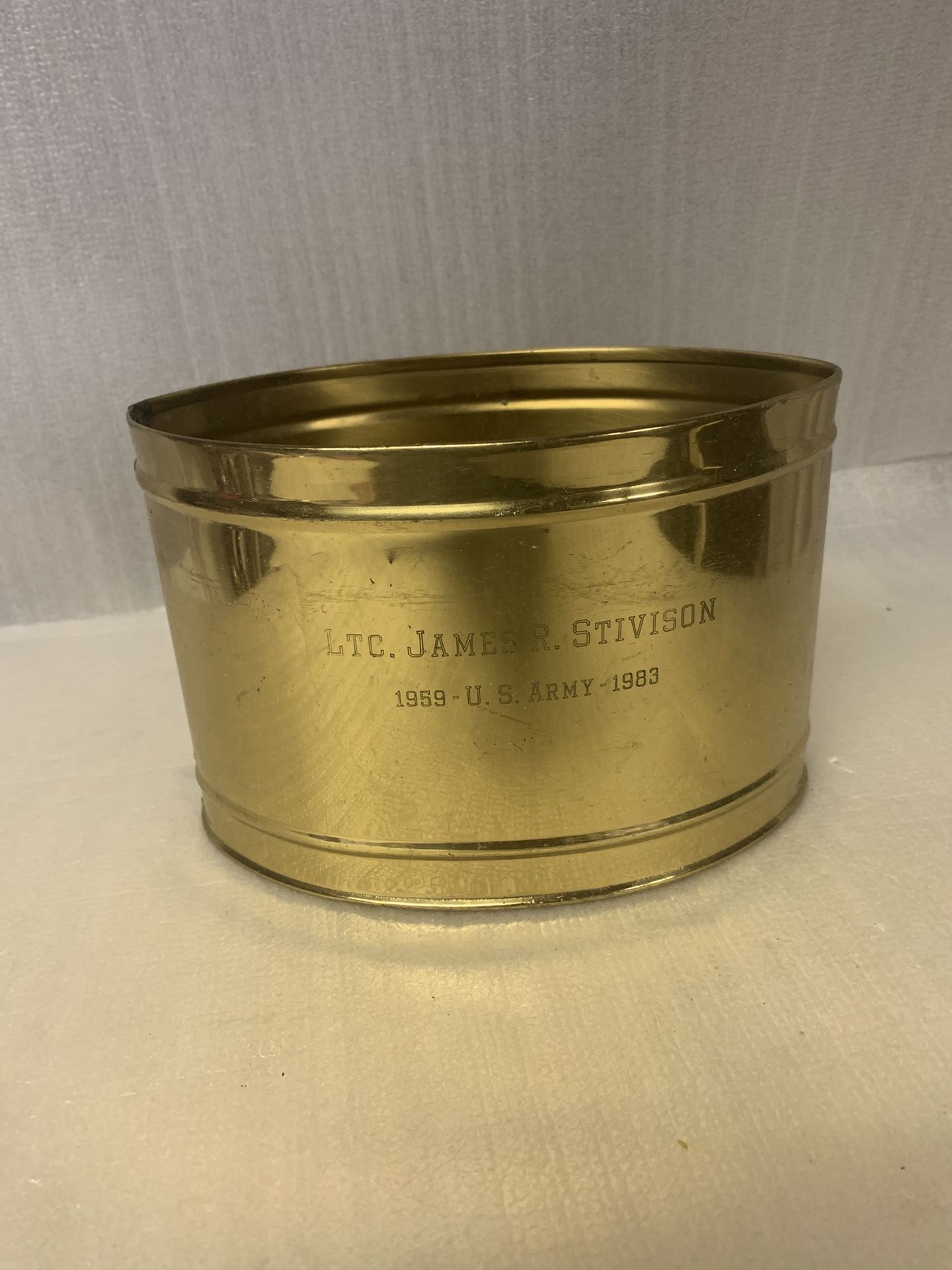 VINTAGE RARE BRASS LTC James R. Stivison's service the U.S Army from 1959 to1983