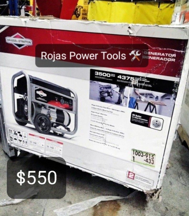 BRIGGS AND STRATTON 3500W/ 4735 STARTING WATTS GENERATOR