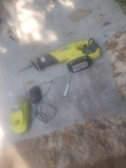 Ryobi 18V Cordless Reciprocating Saw with Battery and Charger