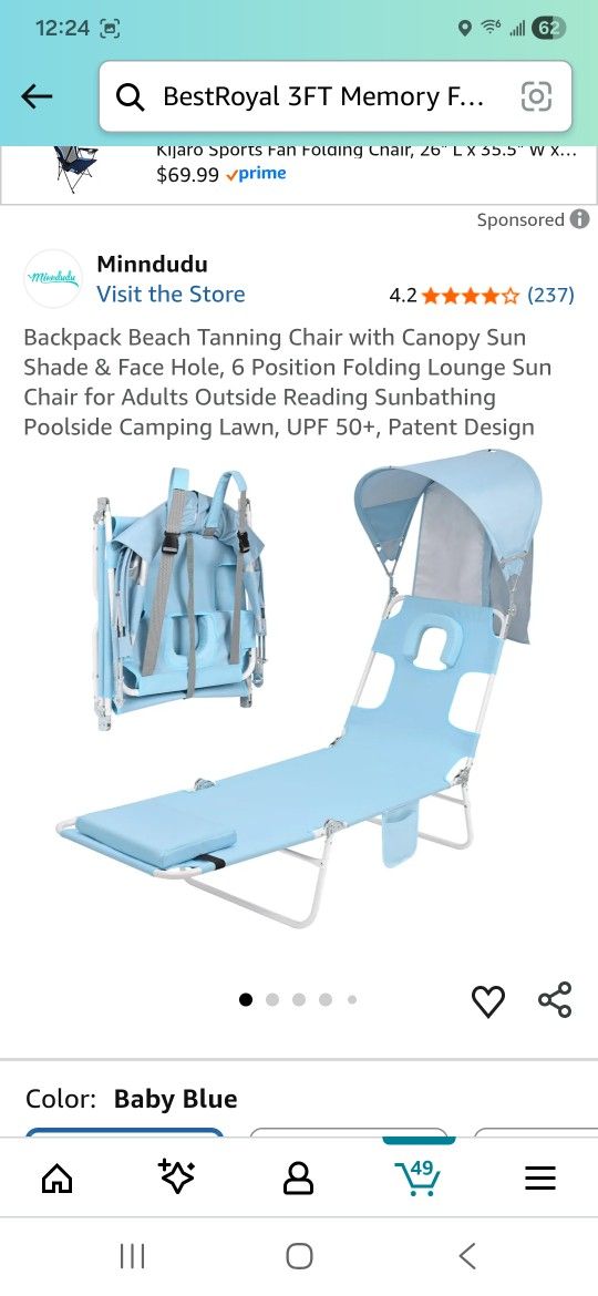 Backpack Beach Tanning Chair