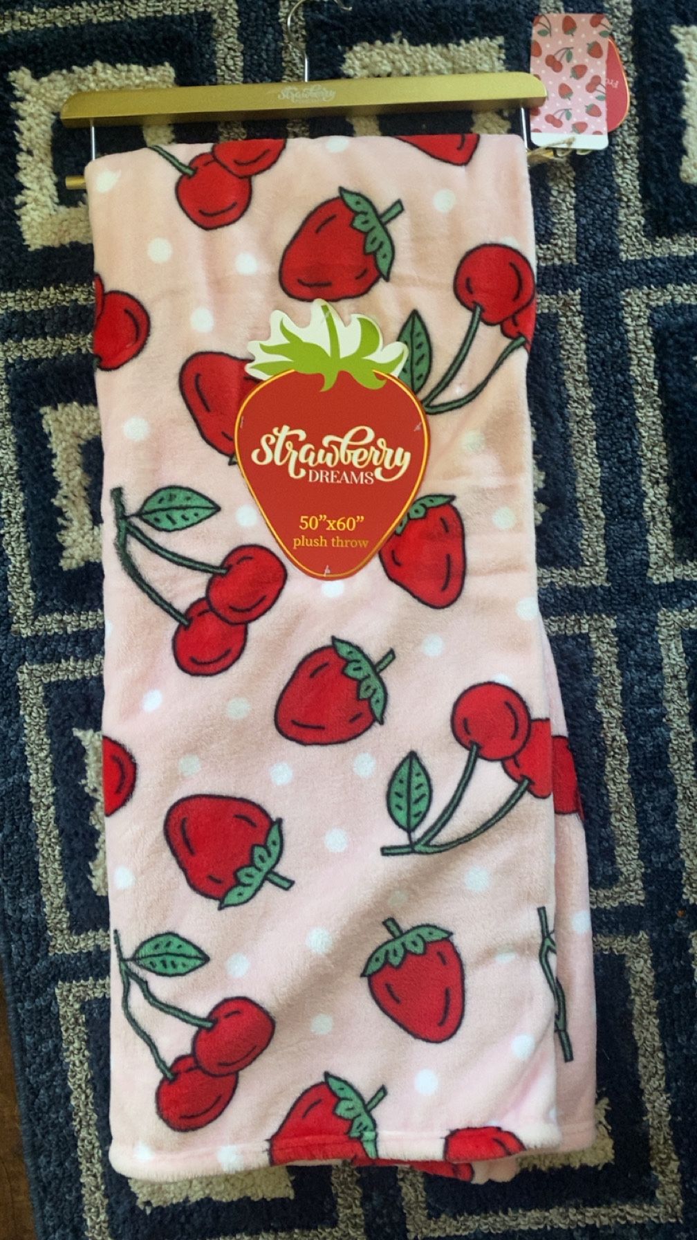 Strawberry And Cherry Throw