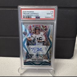 Trevor Lawrence Lazer Autograph /25 PSA 10 & POP 1!