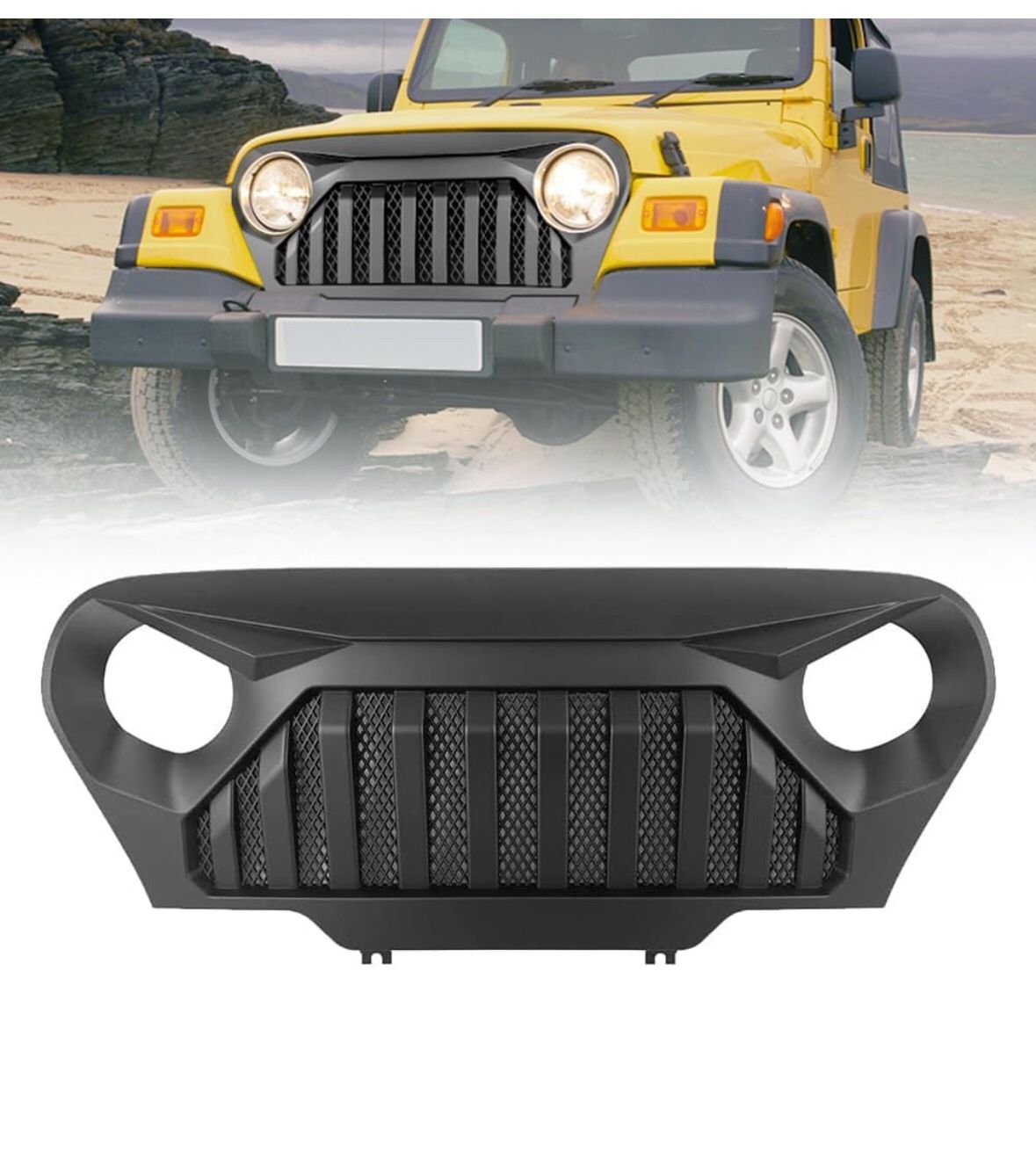 NEW 97-06 Wrangler TJ LJ Grill With Mesh