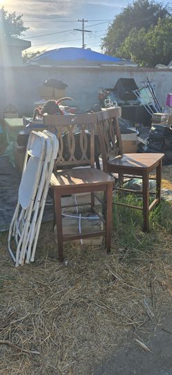 High wood chairs
