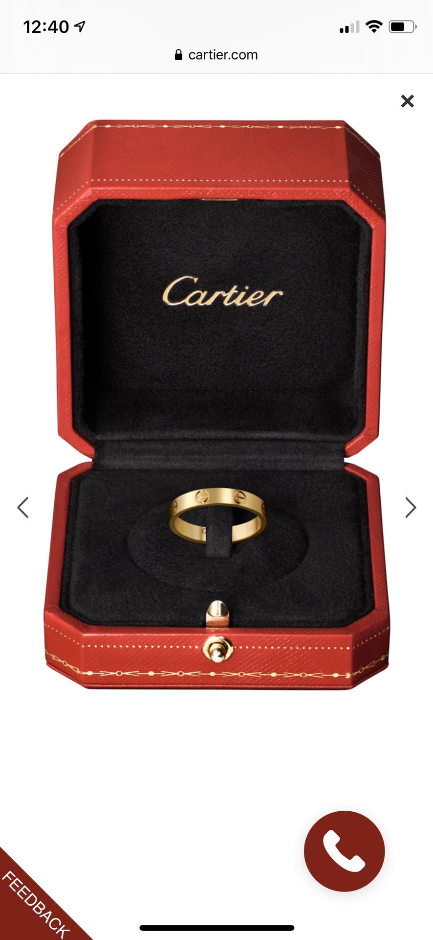 *NEW* 18k Gold Unisex Cartier Ring